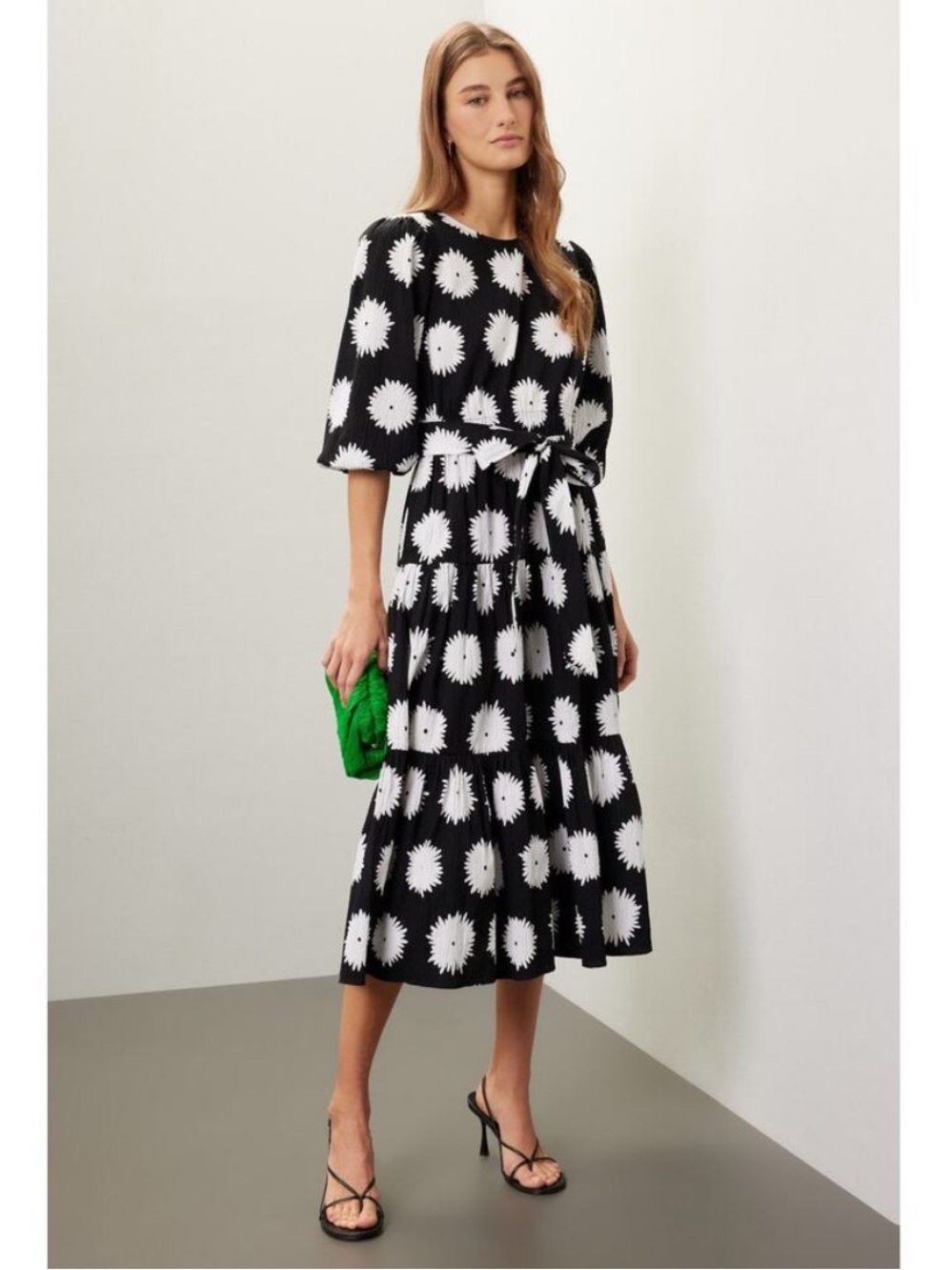 Kate Spade Pom Pom Floral Lawn Dress, Size: L